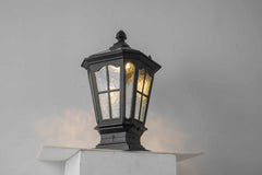 Garden Post Light Black Aluminum Outdoor Column Light