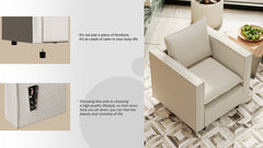 Modern Gray Single Sofa Chair