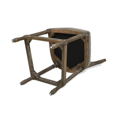 Triomphe Rattan Wicker High Back Armless Counter Bar Stool