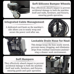 17-Inch 110V Heavy-Duty Commercial Walk-Behind Dual Tank Floor Scrubber (SAK83472)