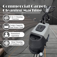 17-Inch 110V Heavy-Duty Commercial Walk-Behind Dual Tank Floor Scrubber (SAK83472)