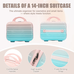 14"/20" 2-Pcs PC Spinner Wheel Carry On Luggage Set