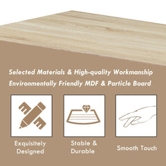 Coffee Table Sofa Side Table with Storage Shelves
