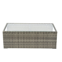 8 Piece Patio Sectional Wicker Rattan Outdoor Sofa Set with Storage Box