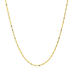 14k Yellow Gold Diamond-Cut Bead Chain 1.0mm