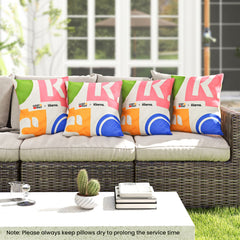 18 x 18 Inch Inches Square Throw Pillows with Removable and Washable Velvet Pillow Cases-Pink