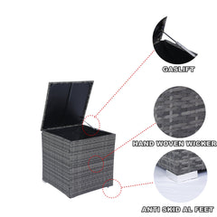 8 Piece Patio Sectional Wicker Rattan Outdoor Sofa Set with Storage Box