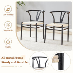 Wesborn Chair - Y-Shaped Medieval Style Armchair for Dining Table, Set of 4