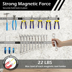 18 Inch Magnetic Tool Holder Strip with Mounting Screws