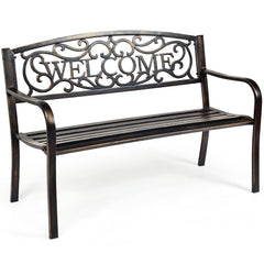 Outdoor Furniture Steel Frame Porch Garden Bench