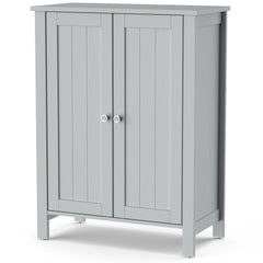 2-Door Bathroom Floor Storage Cabinet Space Saver Organizer