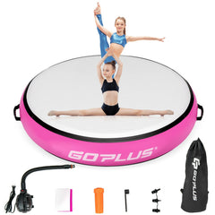 40 Inch Inflatable Round Gymnastic Mat with Electric Pump