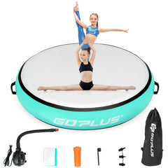 40 Inch Inflatable Round Gymnastic Mat with Electric Pump