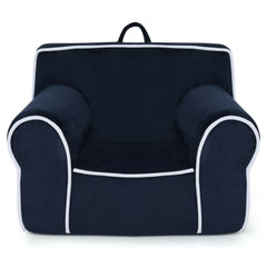 Upholstered Kids Sofa with Velvet Fabric and High-Quality Sponge-Navy