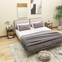 1/2 Pieces 3-Tier Nightstand with Charging Station and Drawer