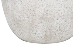 Modern Cream Concrete Table Lamp with Ivory Shade
