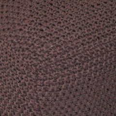 Semi Rounded Pouf Cable Knitted Perfect Seating