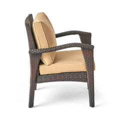 Honolulu 4PC PE Wicker Outdoor Seating Set in Brown and Tan