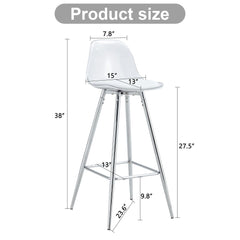 Stylish Upholstered Bar Chairs With Metal Leg