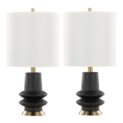 Lloyd 26" Contemporary Polyresin Table Lamp - Set of 2