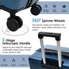 Luggage Set 3 Piece Lightweight Durable ABS Suitcases with TSA Lock