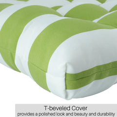 2-Piece High Back Chair Cushion Set, Tufted Patio or Rocking Chair Cushions