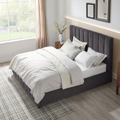 Upholstered Wingback Bed