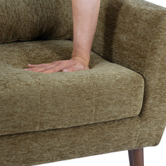 Modern Olive Green Chenille Accent Chair