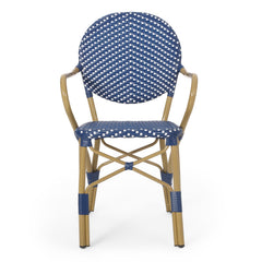 Outdoor PE Rattan and Aluminum 3 Piece French Bistro Set