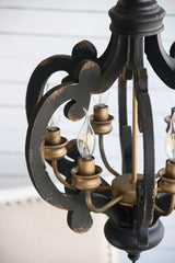 Farmhouse 6-Light Wood Chandelier Pendant Light Fixture