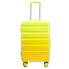 20'/24'/28' 3-Piece PC Spinner Wheel Luggage Set (Yellow+Green)