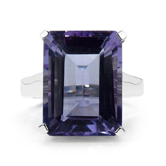 11.47 Carat Genuine Amethyst .925 Sterling Silver Ring