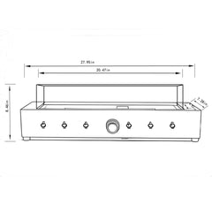 28-Inch Rectangle Fire Pit with 40000 BTU Propane Heating