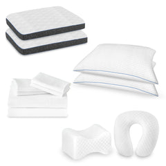 Restonic ComfortCare Hybrid Firm King Mattress + 12-Piece Bedding Pack