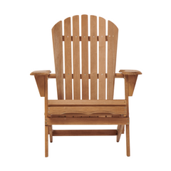 Outdoor Wooden Folding Adirondack Chair Set of 2