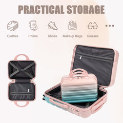 14"/20" 2-Pcs PC Spinner Wheel Carry On Luggage Set