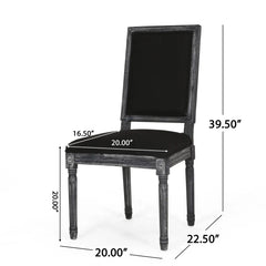 French Country Style Dining Chair With Upholstered Seating And Fluted Legs