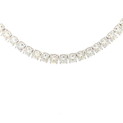 45.00ct Moissanite Tennis Necklace Sterling Silver