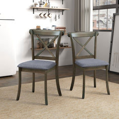 Wooden Dining Set Mid Century Modern Table and 4 Dining Chairs