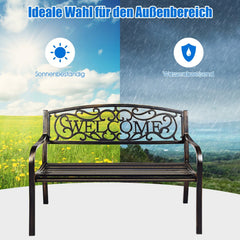 Outdoor Furniture Steel Frame Porch Garden Bench