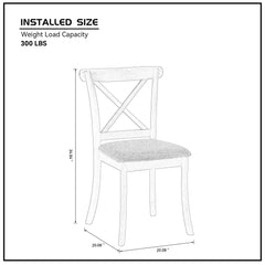Wooden Dining Table Set (1 Table with 4 Chairs) Brown