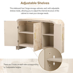 Rustic Curved Waterfall Sideboard