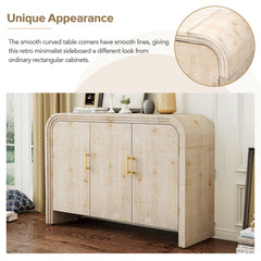 Rustic Curved Waterfall Sideboard