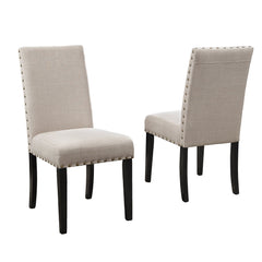 Eleanor Upholstered Dining Chairs with Nailhead Trim - Set of 2