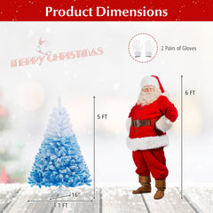 2025 New Artificial Christmas Tree with 456 Branch Tips and Folding Metal Stand