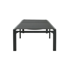 Westport Adjustable Outdoor Chaise Lounge Set of 2 Black Aluminum Frame