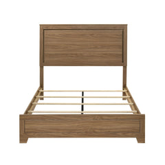 Walnut Chestnut 3pc Twin Size Bedroom Set with Nightstands