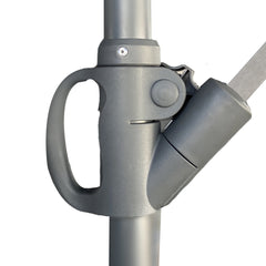 10 ft Offset Cantilever Patio Umbrella with Crank Gray