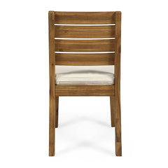 Outdoor Acacia Wood 7-Piece Dining Set with Cushions