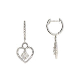 .50ct Diamond Dangle Earrings 14KT White Gold